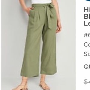 Old navy green linen pant